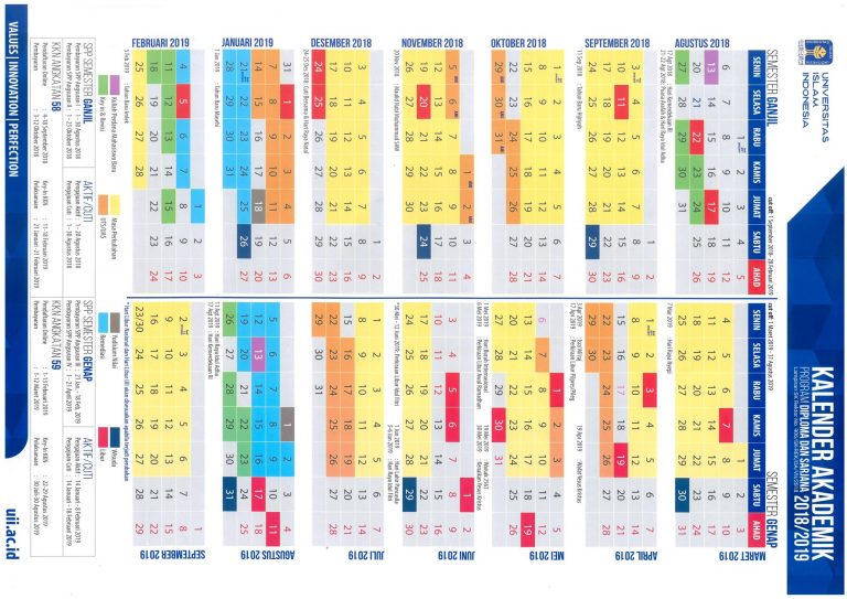 Kalender Akademik UII TA 2018/2019 - Fakultas Psikologi ...